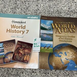 Abeka World History 7 Video Manual and World Atlas Set